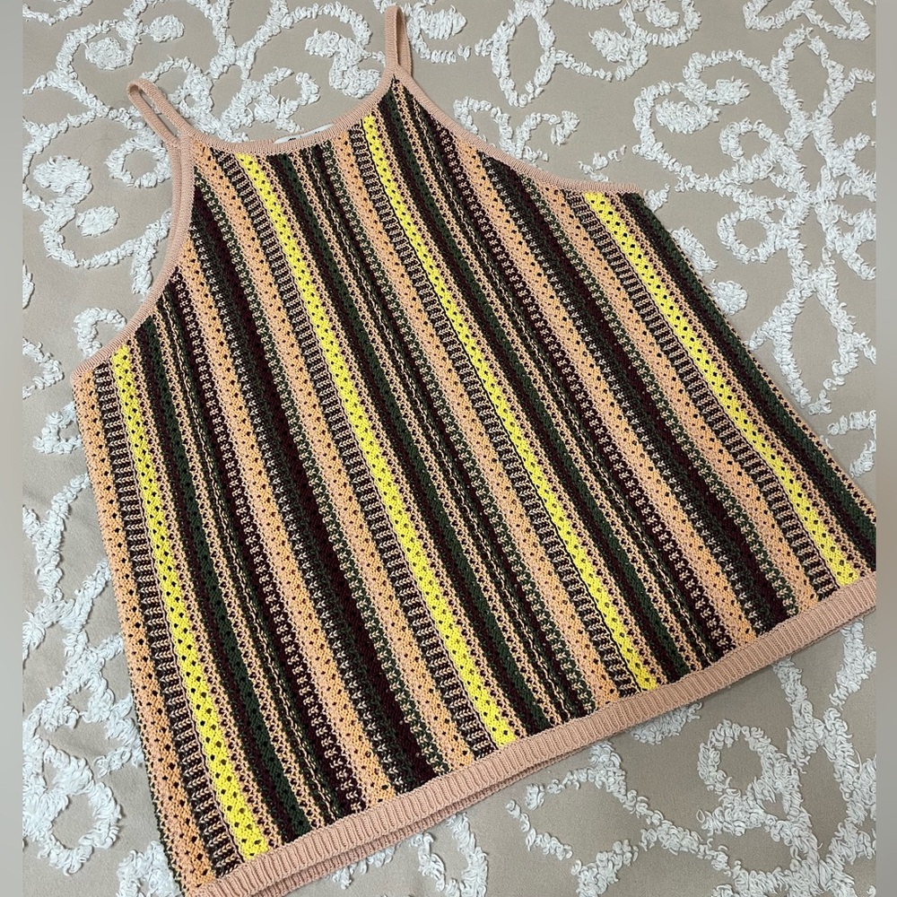 Madewell Multicolor Striped Knit Tank Top